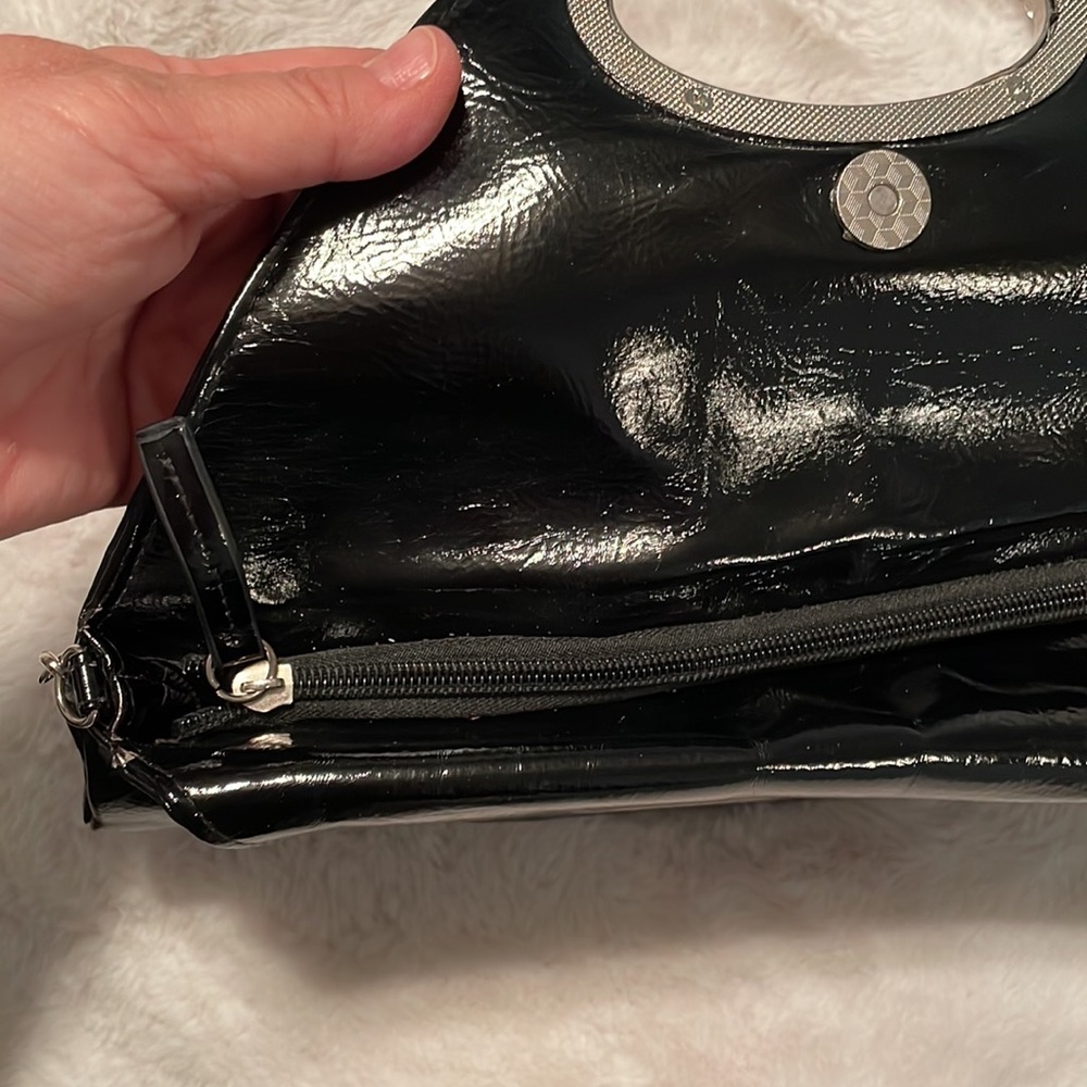 Lula vegan clutch bag with crystals and chain - Picture 8 of 14